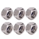 thumbnail image 1 of Tuercas de seguridad hexagonales, 50 piezas Tuercas de seguridad de nailon Tuercas de seguridad de nailon de acero inoxidable Tuercas hexagonales autoblocantes Eficiencia maximizada, 1 of 8