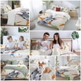 thumbnail image 5 of King 4 Piece Bedding Set Spring Easter Rabbits Carrots Soft Breathable Duvet Cover and Pillowcase, Retro Gray Bunny Duvet Cover Set Bed Sheets for Bedroom Dormitory Guest Room, 5 of 9