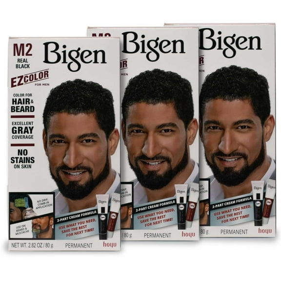 M2 Bigen EZ Color for Men Real Black - 3 Pack
