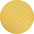 thumbnail image 3 of Unique Loom Outdoor Trellis Collection Area Rug - Tiles (7' 10" Round Yellow/Ivory), 3 of 9