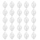 thumbnail image 1 of 30 piezas de dijes con forma de hoja para collares, pulseras, aretes y manualidades. plata, 1 of 8