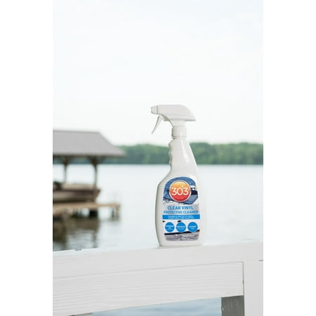 303 Marine Clear Vinyl Protective Cleaner - Cleans and Protects Vinyl, Clear Vinyl, and Plastics, Provides Superior UV Protection, Prevents Yellowing and Cracking, 32oz (30215) Packaging May Vary