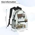 thumbnail image 4 of Picia Tractor and Dumper Large Capacity Backpack Classic Style Backpack Casual Backpack Water-Resistant School Work Travel Outdoor Backpack, 4 of 8