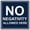 White, variant on Square No Negativity Allowed Here Sign(Red) - Medium