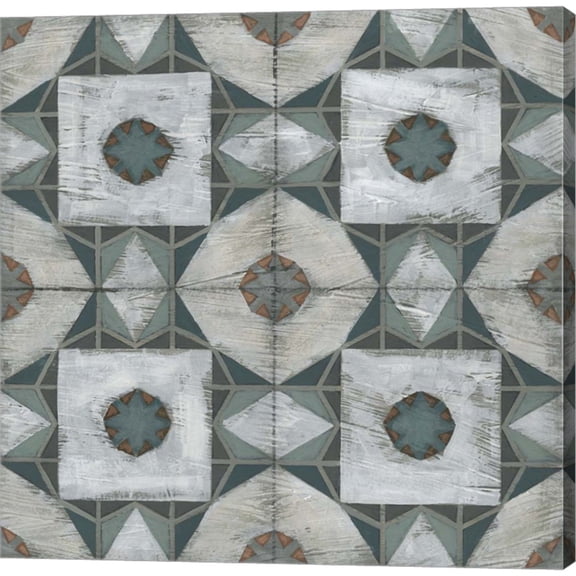 Great Art Now Verdigris Tile III by June Erica Vess, Canvas Wall Art, 24W x 24H