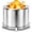 Silver, variant on Eclaron 19.5'' Smokeless Fire Pit with Stand, Stainless Steel Wood Burning Outdoor Patio Fire Pit, Black