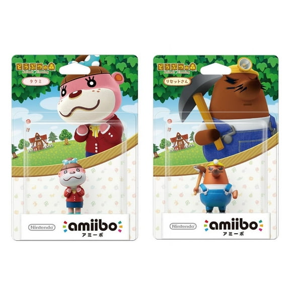 Amiibo 2 Pack Set [Lottie/Mr. Resetti] ( Animal Crossing Series) for Nintendo Switch -Switch Lite -WiiU- 3DS [JAPAN IMPORT]