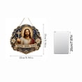 thumbnail image 2 of Jesus Diamond Art Hanging Ornament Kit, Size S Acrylic Diamond Painting Window Hanging Decor, Portable Car Mirror Faith Pendant, Mini Christian Backpack Charm DIY Sign, 1pc, 2 of 5