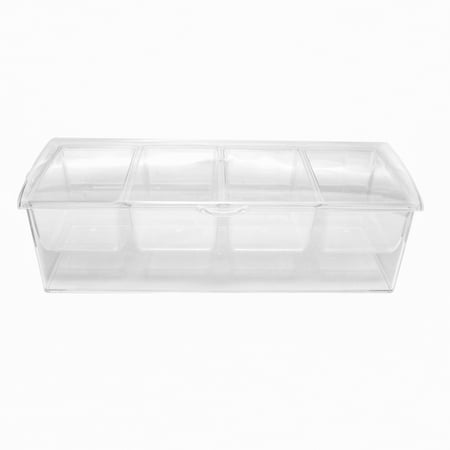 

7Penn | Garnish Tray Condiment Tray with Ice Chamber Lid 4 Condiment Containers