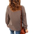 thumbnail image 4 of Women's Cowl Neck Hoodie, Women Solid Casual Hooded Sweatshirts Loose Fit Lightweight Fall Blouses Tops with Pockets, 4 of 5