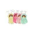 thumbnail image 3 of Faithtur Robe Sans Manches à Bretelles Épaules Dénudées Imprimé Arc-en-Ciel pour Filles, 3 of 8