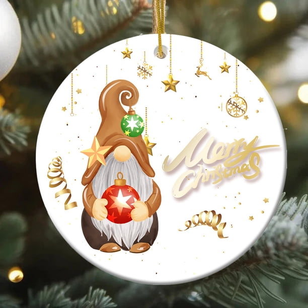 Puntoco Adornos colgantes de acrílico para ventanas, casa de nieve, decoración de pared de Papá Noel, disco colgante para patio, decoración de pared, decoraciones navideñas, decoraciones colgantes
