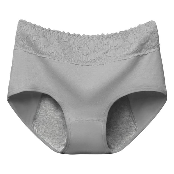 Gibobby Pantaleta Corte Frances de Algodón bragas de algodón antifugas laterales, calzoncillos de cintura media, ropa interior Sexy de encaje para mujer(H,XL)
