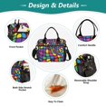 thumbnail image 3 of FORMRS Insulated Lunch Bag Unisex Large Capacity with Shoulder Strap, Colorful Psychedelic, 3 of 6