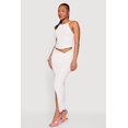 thumbnail image 2 of Women's Textured Knit Twist Front Asymmetrical Slit Skirt, 2 of 4