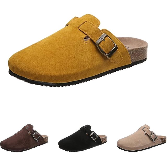 Womens Cork Slippers,soft Clogs For Women,womens Clogs-mules House Slipers With Arch Support And Adjustable Buckle Yj51-2