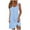 Sky Blue, variant on aidice House Dresses for Women Casual Scoop Neck Sleeveless Button Fitting Comfy Tunic Dresses Fashion