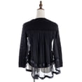thumbnail image 3 of S/M Fit Womens Intricate Crochet Flared Back Long Sleeve Cardigan Top, 3 of 6