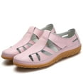 thumbnail image 3 of Closed Toe Work Sandals for Women 2025 Spring Summer Leather Non Slip Gladiator Flats Walking Shoes, 3 of 5