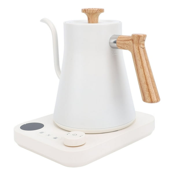 Hervidor Eléctrico de Cuello de Cisne, Caldera de Agua de Calentamiento Rápido de 1200 W Con Control de temperata, Tetera de Acero Cafe de Parer Verter