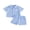 Sky Blue, variant on Toddler Baby Boy Little Brother Outfit Infant Baby Boy Summer Clothes Little Bro Letter Embroidery Pocket Collar Short Sleeve Button Down Shirts Elastic Waist Shorts 2Pcs Clothes Set