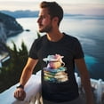 thumbnail image 5 of Mens Oversize T Shirts Party (6)Casual Short Sleeve Basic Tees Crew Neck T-Shirt Funny Graphic Tees Black or White XS-5XL, 5 of 5