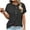 Black, variant on cfhntfmh Casual Shirts for Women Soft Crewneck Buttons Short Sleeve Basic Tops Summer Comfy Beach Tunic Tees