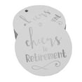 thumbnail image 1 of Inkdotpot Pack Of 100 Real Silver Foil Paper Tags Cheers To Retirement Favor Hang Tags, 1 of 6