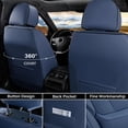 thumbnail image 5 of Coverado Blue Front Car Seat Covers, Stylish Waterproof Premium Leather Automotive Seat Protectors, Airbag Compatible Auto Interior Accessories Universal Fit for Most Cars SUV Pick-up Trucks, 5 of 5