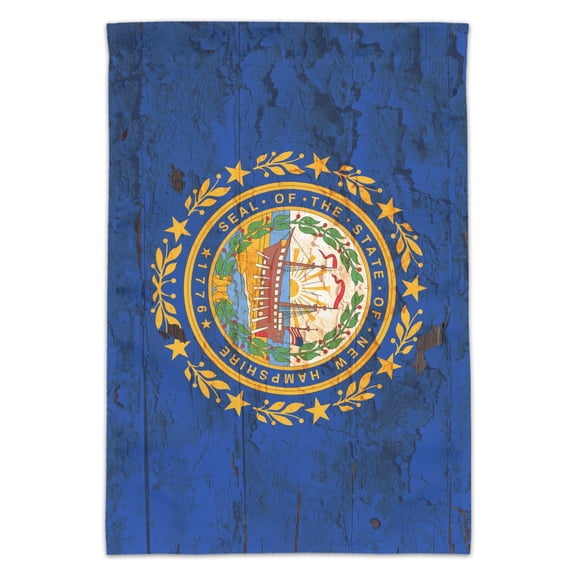 Rustic New Hampshire State Flag Distressed USA Garden Yard Flag