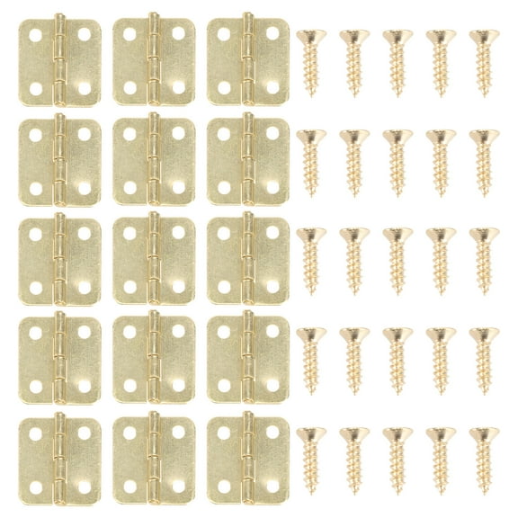 Raindrops 20Pcs Hinge 80Pcs Screws Small Cabinet Hinges Self Closing for Jewel Case Box Diy Users