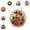 B#096, variant on Christmas Pearl Diamond Painting Suncatcher Kit, DIY Pearl Bead Art Hanging Ornament Set, Pre-Assembled Metal Chain, Lace Edge Round Acrylic Board with 3D Mixed-Sized Pearl Beads 1pc E
