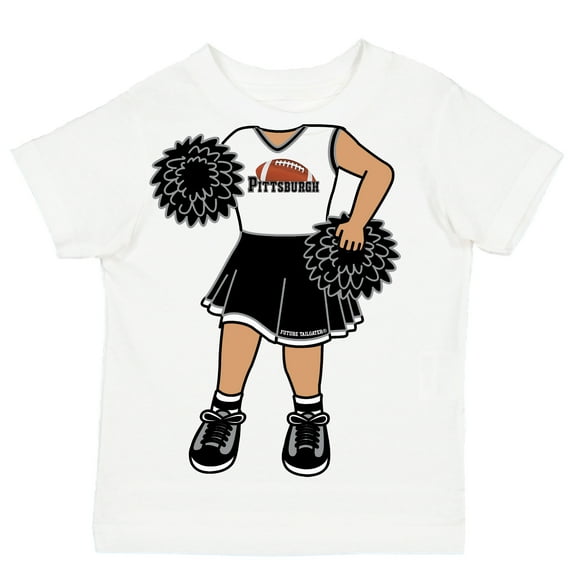 Future Tailgater Heads Up! Cheerleader Infant Toddler Youth T-Shirt for Pittsburgh Fans