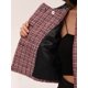 thumbnail image 5 of Chaqueta Corta de Tweed para Mujer Blazer Vintage de Tela de Cuadros con Solapa y Doble Botonadura rojo XS, 5 of 5