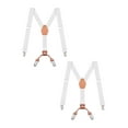 thumbnail image 1 of Buyless Fashion Lot de 2 Bretelles Ajustables pour Enfants - Sangles Élastiques de 26 Pouces 1 Pouces - Dos en Cuir en Forme de Y - 5151-2, 1 of 7
