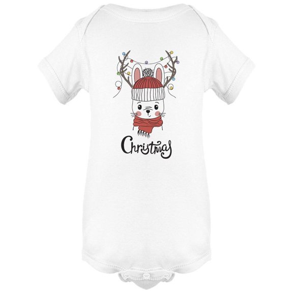 Christmas Rabbit Bodysuit Infant -Image by Shutterstock, Newborn