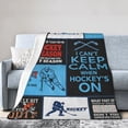 thumbnail image 3 of Super Soft Warm Ice Hockey Fleece Throw Blanket - Cozy Fluffy Plush Stuff Lightweight Flannel Gifts for Adults 80x60, 3 of 6