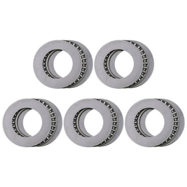 Himition 5 Pcs Thrust Needle Roller Bearing with Washer Thrust Needle Flat Roller Bearing