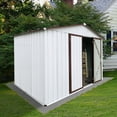 thumbnail image 5 of Modern Two-Tone Metal Shed 10ftx8ft - Rust-Proof Aluminum Construction with Transom Windows, Ideal for Lawn Mowers/Garden Tools Storage, 5 of 5