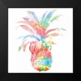 thumbnail image 2 of Grey, Jace 15x15 Black Modern Framed Museum Art Print Titled - Colorful Pineapple Clean, 2 of 5