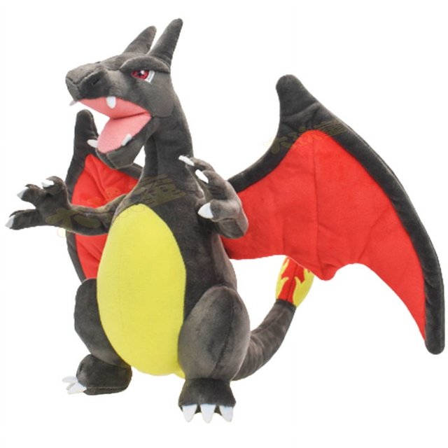 Muñeco de peluche de elfo edición MegaXY Charizard Heterochromic Split Dragon Black Million Charizard Hague King