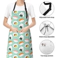 thumbnail image 6 of Picia Kawaii Sushi Waterproof Apron for Unisex Adult - Adjustable Bib Apron with Pockets, Ideal for Cooking, Gardening, Painting, and Household Chores, 6 of 9