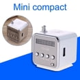 thumbnail image 3 of TD-V26 Mini Radio FM Altavoces digitales con receptor Compatible con tarjeta TF (Plata), 3 of 9