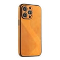 thumbnail image 4 of PU Leather Case for iPhone 12, Full Camera Lens Protection Cover,PU Leather Slim Luxury Business Non-Slip Grip Rugged Shockproof Full Body Protective Case for iPhone 12, Orange, 4 of 5