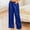 Blue, variant on Women's Silk Satin Pajama Pants Casual Longs Loose Lounge Pants Drawstring Elastic Waist Wide Leg Summer Pants with Pockets