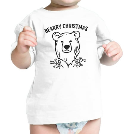 

Bearry Christmas Bear Cute Infant Tee Funny Baby Boy Holiday Gifts