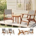 thumbnail image 3 of vidaXL 3 Piece Bistro Set Solid Acacia Wood, 3 of 10