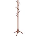 thumbnail image 1 of Coat Rack, Oxkers Coat Rack Stand Wood, Super Easy Assembly NO Tools Required, Free Standing Coat Rack with 8 Hooks, Tripod Base, Coat Hanger Stand for Home Office Hall Entryway, 1 of 10