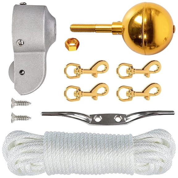 Flagpole Accessories Cast Aluminum Truck & Metal Fasteners for 2" to 2.6" Poles