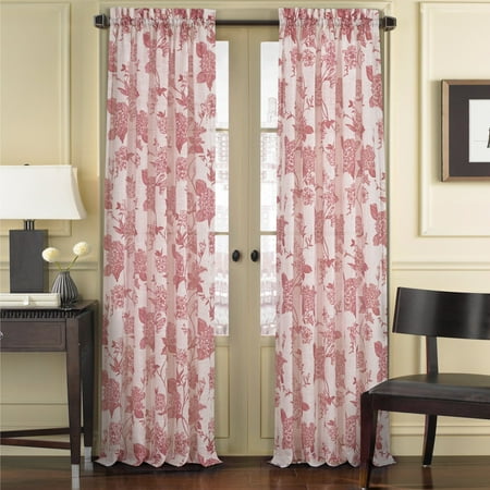 Five Queens Court April Floral Toile Curtain Panel Walmart Com